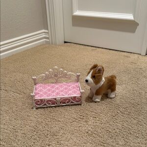 American Girl Doll Dog and Dog Bed